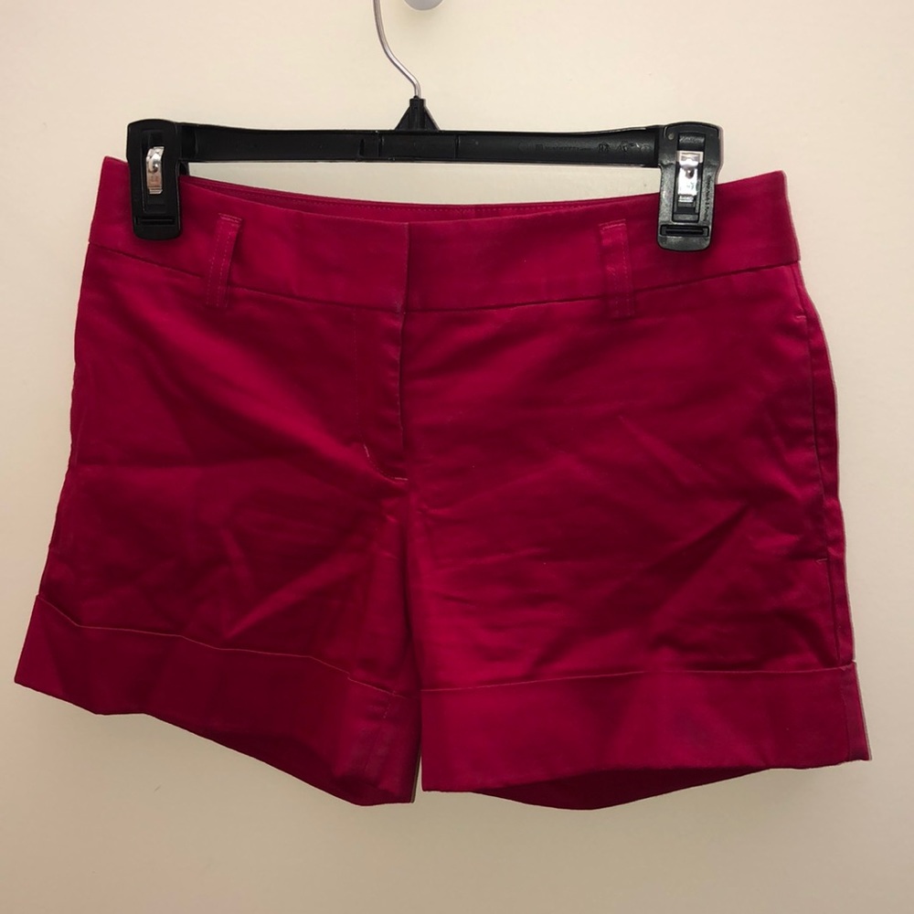 Red trouser shorts